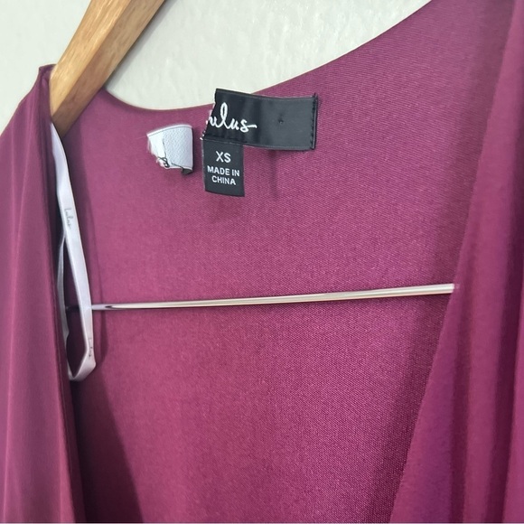 NWOT My Whole Heart Plum Long Sleeve Wrap Dress - Picture 5 of 5